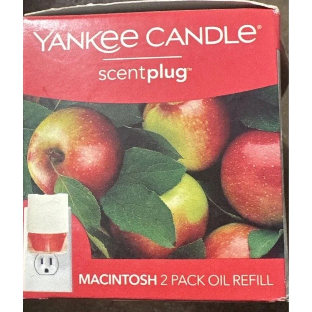 Yankee Candle Macintosh Scentplug Scent Plug Refills Set Of 2 New